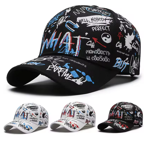 S Men Graffiti Cotton Baseball Cap